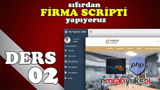 78-Php Dersleri - Bölüm 02- Yönetim Panelli Porto Firma Scripti Html template parçalama işlemleri-02
